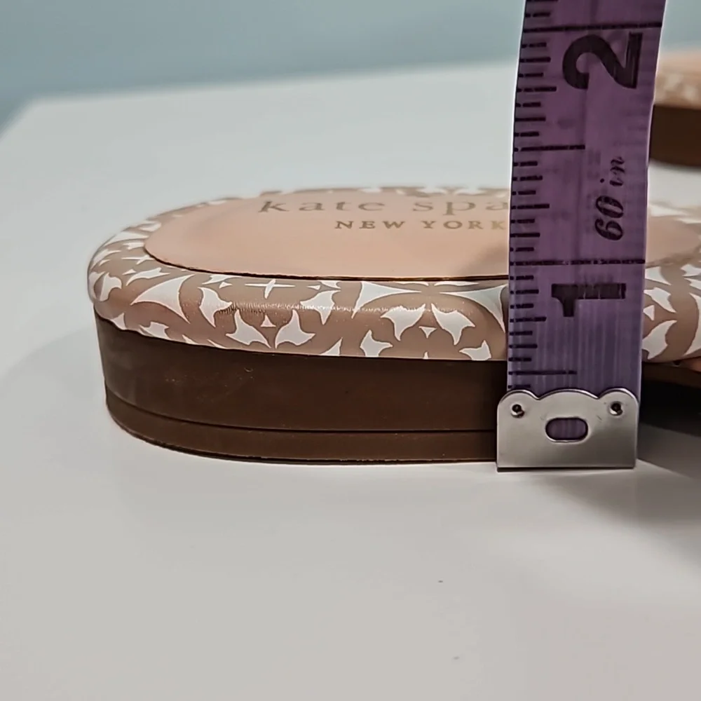 kate spade Pink Patterned Bow Flip Flop Sandals